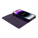 Чохол-книжка Chess Skin для iPhone 14 Pro Max Колір Dark Purple, фото 6