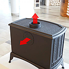 Піч на дровах до 100 м² Kratki KOZA K9 Ø 150. Сучасне опалення зі чавуна 10 кВт, фото 8