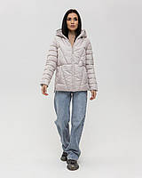 Жіноча Куртка Зимова Стьобана Молоко Shopingo