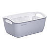 Кошик-друшлак 2 в 1 для миття овочів, фруктів і зелені 32×23×13 (см) Білий HP-45-5W, фото 3