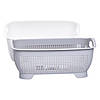 Кошик-друшлак 2 в 1 для миття овочів, фруктів і зелені 29,5×21×11 (см) Сірий HP-45-6G, фото 3