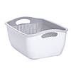 Кошик-друшлак 2 в 1 для миття овочів, фруктів і зелені 29,5×21×11 (см) Сірий HP-45-6G, фото 5