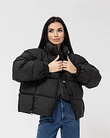 Жіноча Куртка Зимова Чорна Однотонна Shopingo