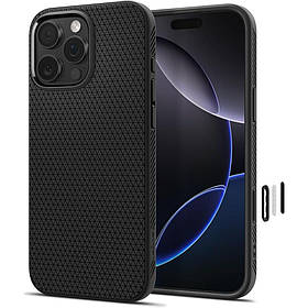 Чохол Spigen для iPhone 16 Pro Max, Liquid Air "T" MAG, Black (ACS09114)