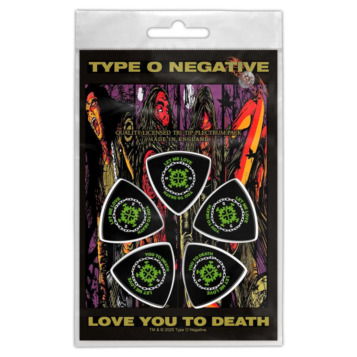 Подарунковий набір медіаторів TYPE O NEGATIVE - LOVE YOU TO DEATH (mol-074), фото 1