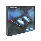 TU  TU Подставка под ноутбук IceCoorel A3, 10-15.6", 2*60mm 2800±10% RPM, корпус пластик, 2xUSB2.0 + LCD +  speed controllers,, фото 2