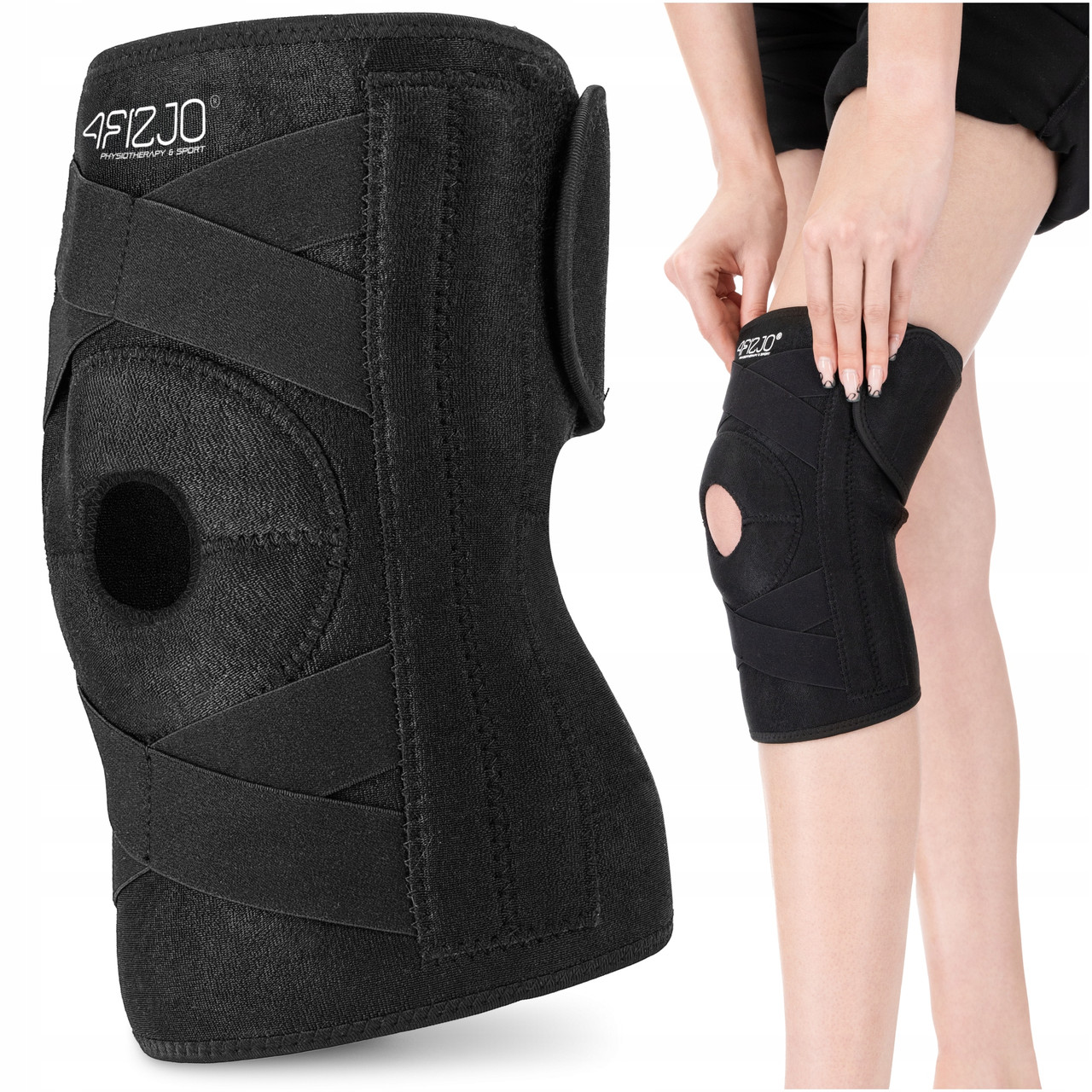 Фіксатор (бандаж) для коліна 4FIZJO 1 шт універсальний, подовжений (P-5905973400497), фото 1