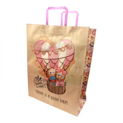 Пакет паперовий з ручками бурий 32х15х42см [tsi281201-TSI], фото 1