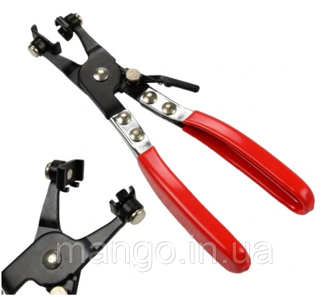 Знімач пружинних хомутів 45мм, щипці з обертовими губками для шлангів та дротових хомутів, фото 1