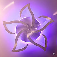 Люстра в спальню Лотос Vatan Light 80W до 18 м² колір Білий 1181/5WH