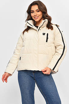 Куртка жіноча демісезонна білого кольору 208029M