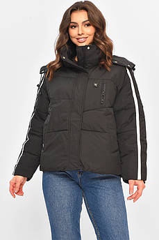 Куртка жіноча демісезонна чорного кольору 208036M