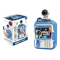 Сейф звуки, підсвітки, наклейки, іграшкові гроші, у коробці