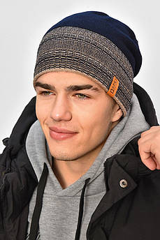 Шапка чоловіча на флісі бежевого кольору 208085M