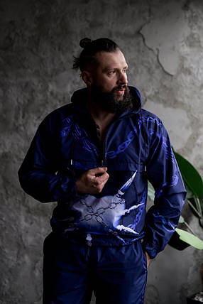 Костюм анорак джогери чоловічий стильний вітрозахисний одяг Україна плащівка, фото 1