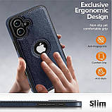 Чохол Slim Leather Case для Apple iPhone 16 Plus Dark Blue, фото 3