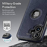 Чохол Slim Leather Case для Apple iPhone 16 Plus Dark Blue, фото 5