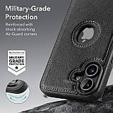 Чохол Slim Leather Case для Apple iPhone 16 Black, фото 6