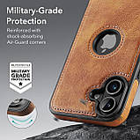Чохол Slim Leather Case для Apple iPhone 16 Brown, фото 4