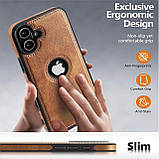 Чохол Slim Leather Case для Apple iPhone 16 Brown, фото 5