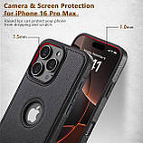 Чохол Slim Leather Case для Apple iPhone 16 Pro Max Black, фото 6
