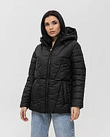 Жіноча Куртка Зимова Чорна Стьобана Shopingo