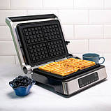 Сендвічниця зі змінними насадками Magio, Електрогриль настільний для м'яса, Домашній гриль для шаурми OA-35, фото 5