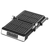 Сендвічниця зі змінними насадками Magio, Електрогриль настільний для м'яса, Домашній гриль для шаурми OA-35, фото 7