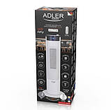 Обігрівач Adler AD 7730 — керамічний тепловентилятор із зволожувачем повітря, 2200 Вт, пульт, LED-дисплей, фото 7