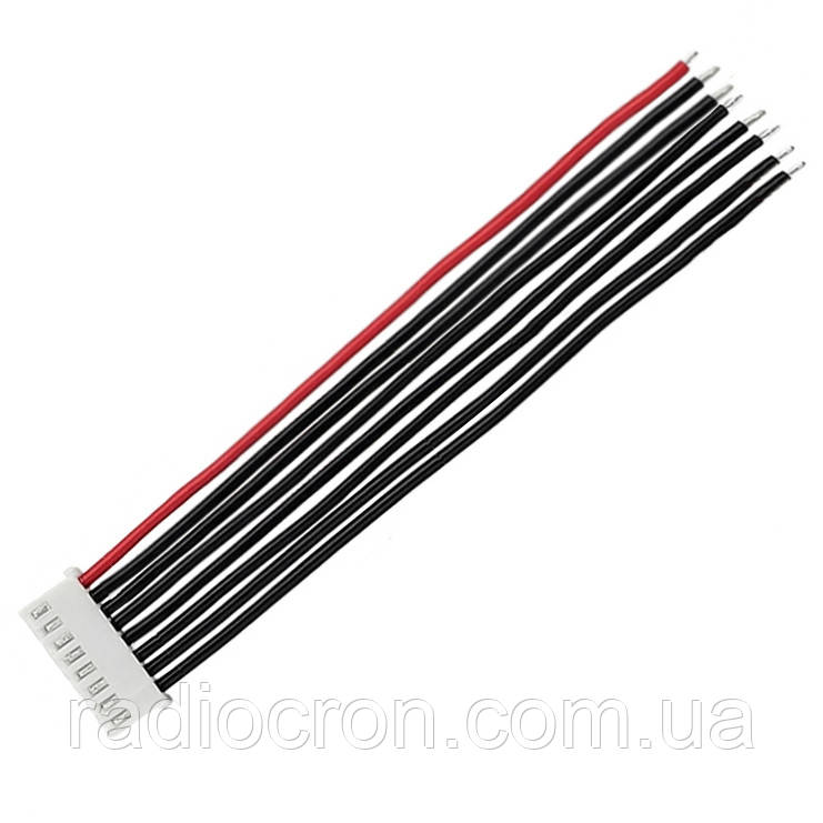 JST-XH 7S, 8pin, 22awg, 30 см балансувальний кабель силіконовий