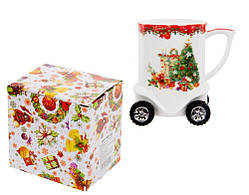 Чашка на колесах Lefard Новорічна 375 мл.