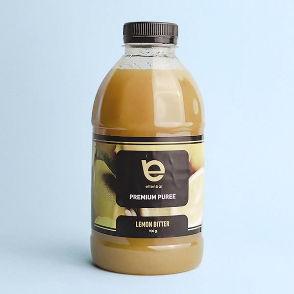 Фруктове пюре-основа Ellenbar "Лимон Бітер", пляшка 900 г, фото 1
