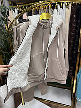 Теплий жіночий костюм-трійка на флісі, тканина "Трикотаж" 44, 46, 48, 50, 52 розмір 44, фото 4