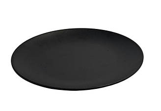 Тарілка підставна кругла з меламіну 23 см чорна матова