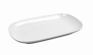 Тарілка овальна з меламіну 24х15 см біла