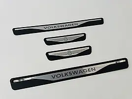 Накладки на пороги Volkswagen Bora (хром-пласт) PTR