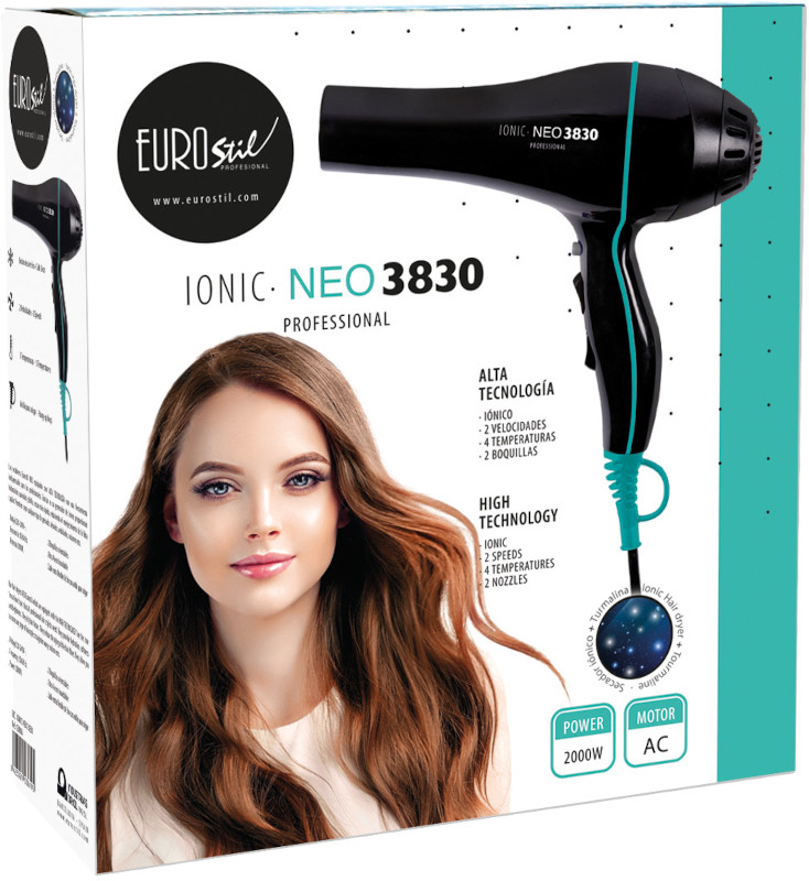 Фен для волосся EUROSTIL Neo 3830 Ionic професійний чорний, фото 1