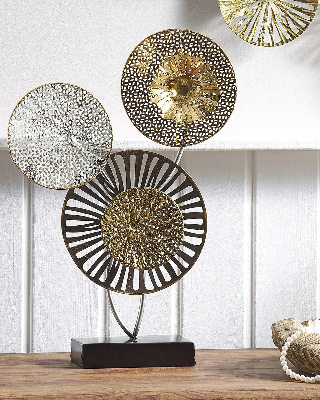 Стильна декоративна фігурка URANIUM металева, срібно-золота