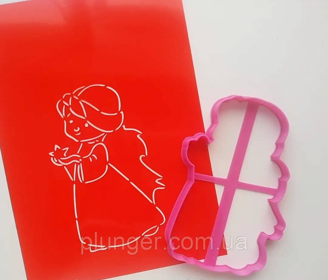 Вирубка пластикова з трафаретом Янгол, 12 см, фото 1