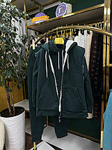 Теплий жіночий костюм-трійка на флісі, тканина "Трикотаж" 44, 46, 48, 50, 52 розмір 44, фото 5