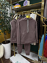 Теплий жіночий костюм-трійка на флісі, тканина "Трикотаж" 44, 46, 48, 50, 52 розмір 44, фото 5