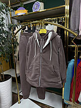 Теплий жіночий костюм-трійка на флісі, тканина "Трикотаж" 44, 46, 48, 50, 52 розмір 44, фото 2