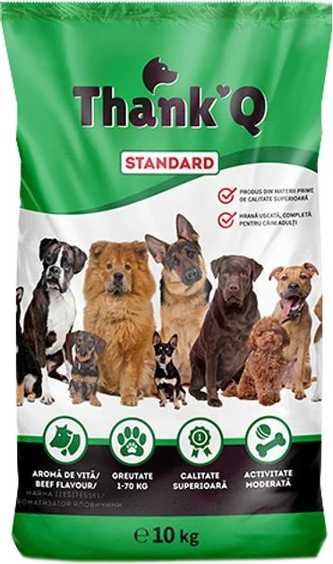 Сухий корм для дорослих собак Thank’Q Standart з яловичиною, 10 кг, фото 1