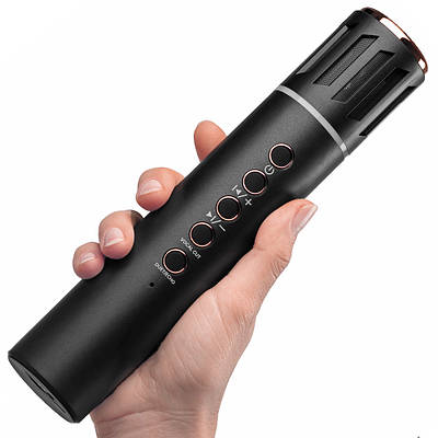 Караоке мікрофон Losso K20 Duet чорний зі стерео звуком