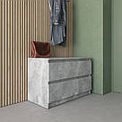 Стильний комод без ручок у передпокій 80 см Тумба на 2 ящики в мінімалістичному дизайні для одягу з ЛДСП, фото 2