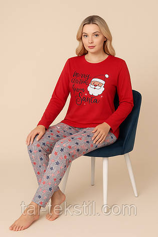 Піжама жіноча бавовна з начосом (байка) M-2XL з 44-до 50 розміру виробник Туреччина, фото 1
