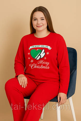 Піжама жіноча бавовна з начосом (байка) M-2XL з 44-до 50 розміру виробник Туреччина, фото 1