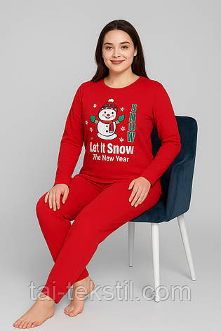 Піжама жіноча бавовна з начосом (байка) M-2XL з 44-до 50 розміру виробник Туреччина, фото 1