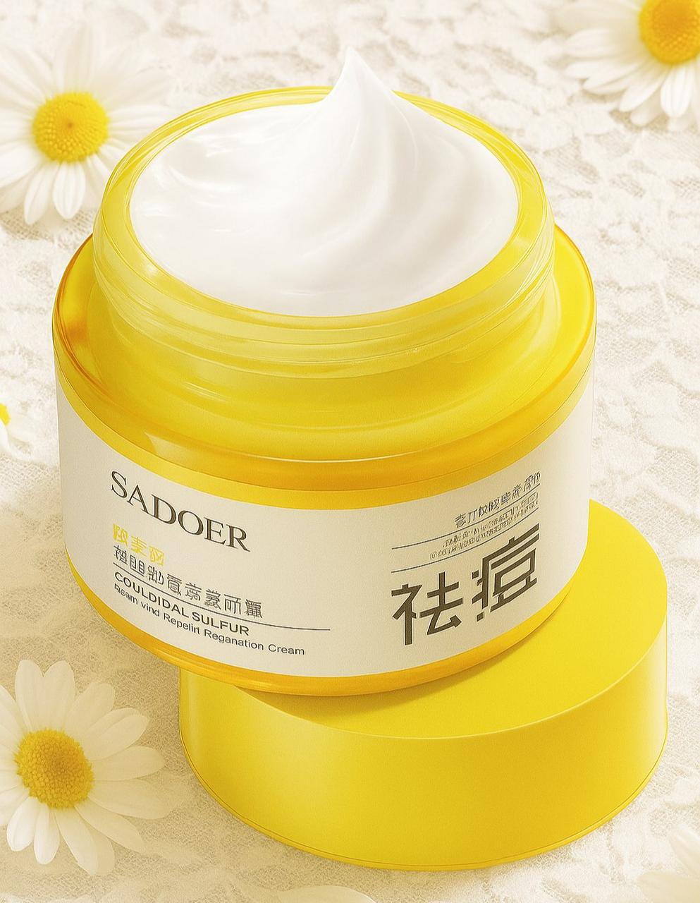 Крем для обличчя проти акне з колоїдною сіркою Sadoer, 50 г, фото 1