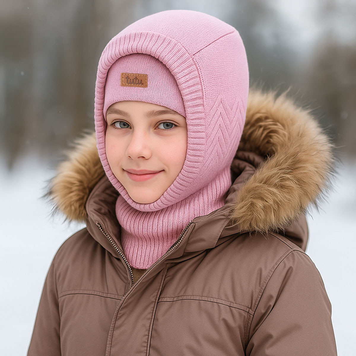 Зимова шапка-шолом tutu 3-007587 (50-54), фото 1